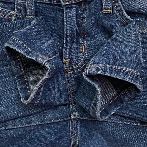 Current/Elliott The Stiletto Dark Shredded Distressed Mid Rise Ankle Jeans 25 - Picture 14 of 16